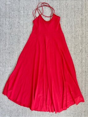 Metalicus Australia Midi Slip Dress Coral Pink